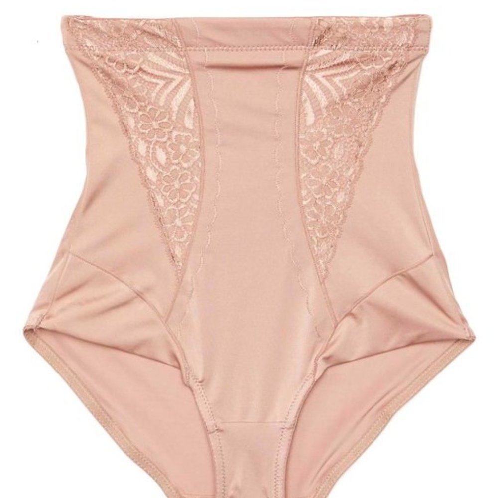 F.I.T. Figure Improving Technology Firm Control Hi-Waist Brief Size 2X Lt Mocha